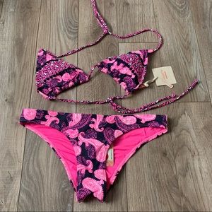 NEW ondadeMar bikini pink navy girls 18